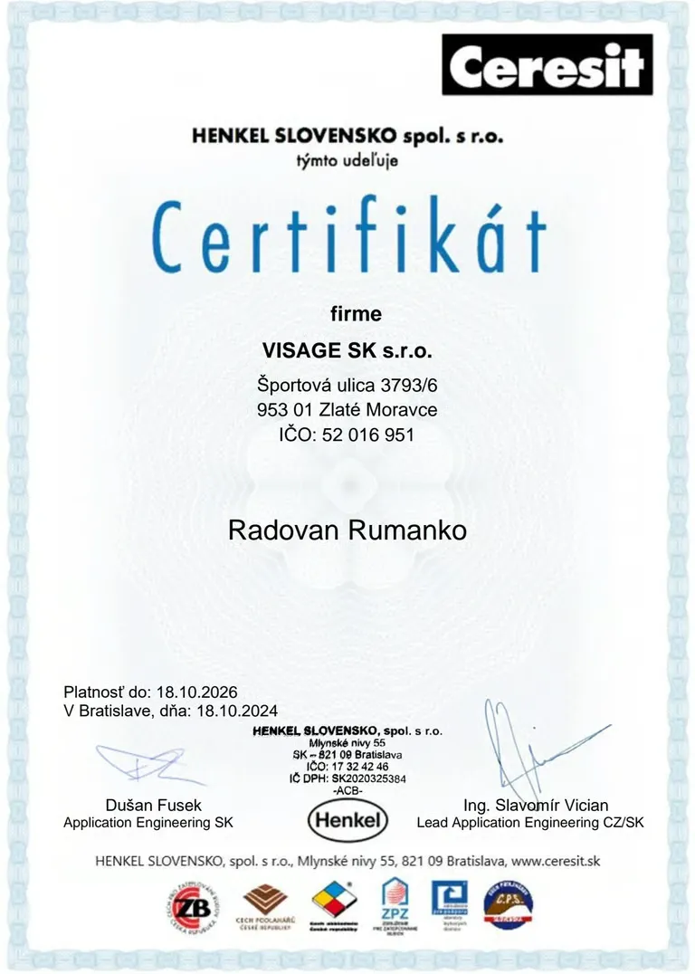 Ceresit certifikát 2