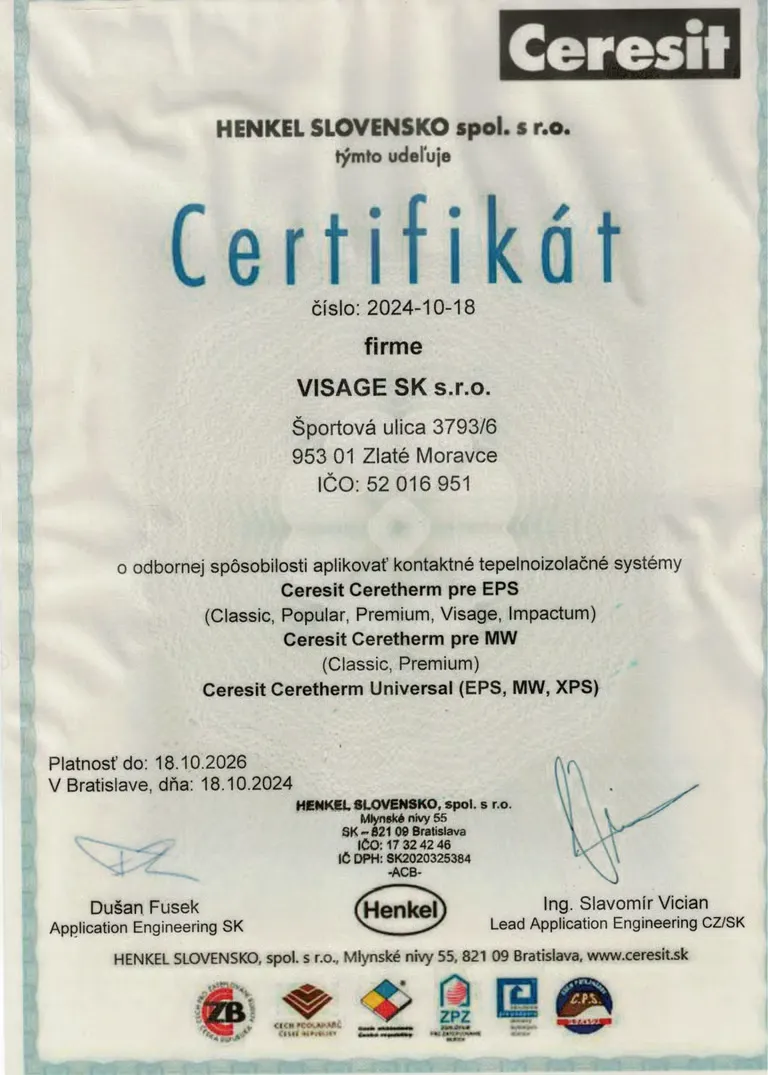 Ceresit certifikát 3